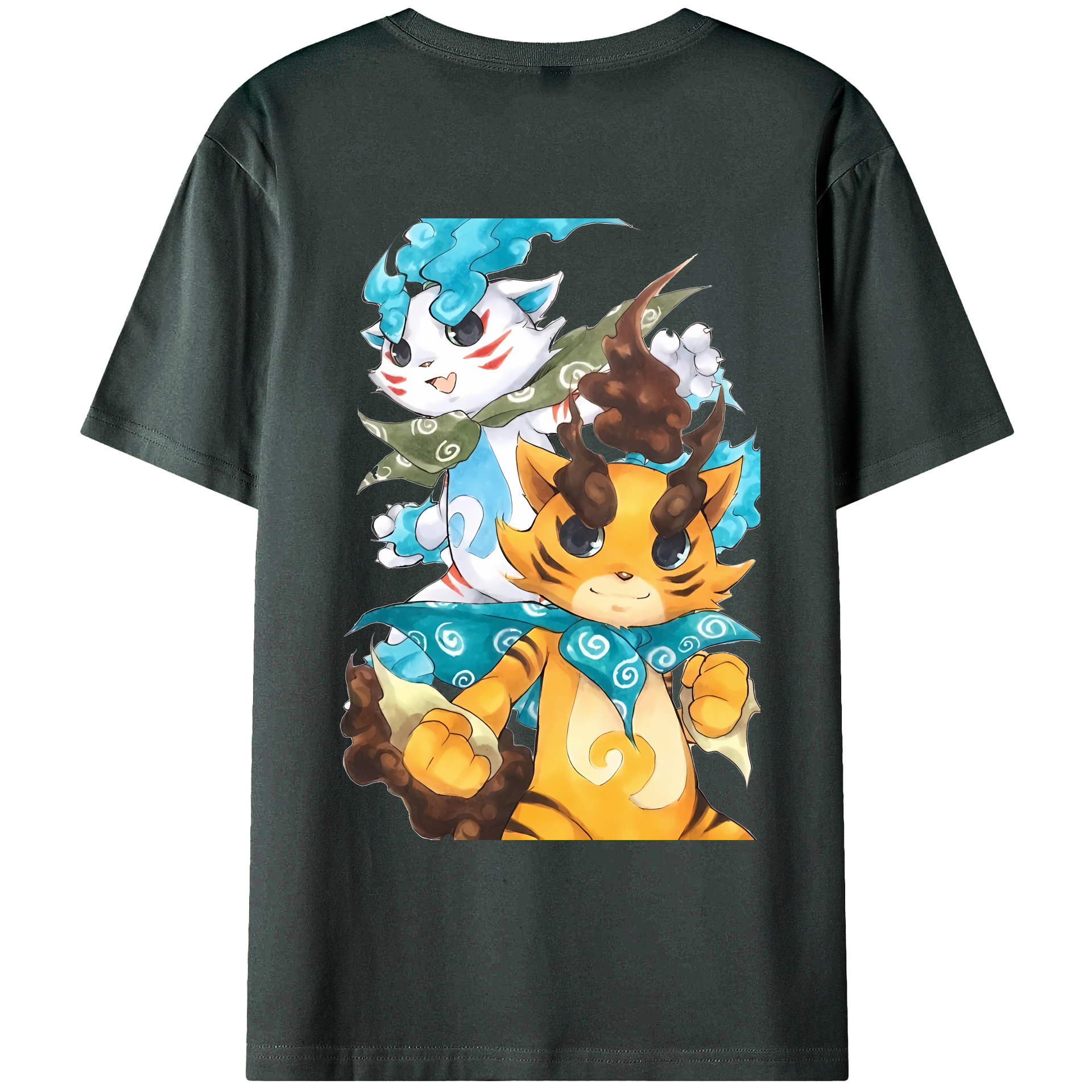 （画像用） 妖怪ウォッチ Yo-kai Watch 綿100％ メンズ半袖Tシャツ（バックプリント） 通気性